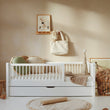 Woonhero kinderbed - Silkeborg - Wit - Eenpersoonsbed 90x190 cm + Lade met extra slaapplek