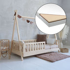 Met schuim matras (90x190 cm)