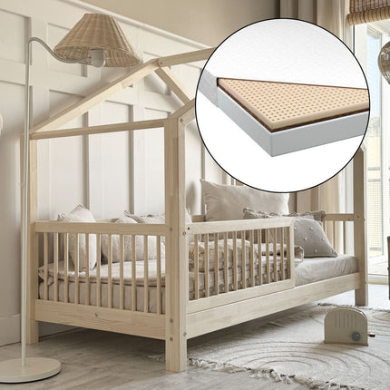 Woonhero bedhuis - Gotenberg - Naturel - Eenpersoonsbed 90x190 cm - Kinderbed