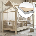 Met schuim matras (90x190 cm)