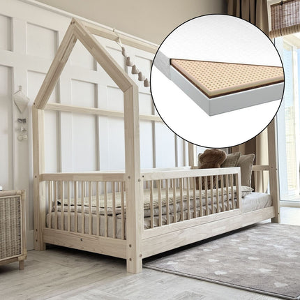 Woonhero bedhuis - Trynne - Naturel - Eenpersoonsbed 80x160 cm - Peuterbed