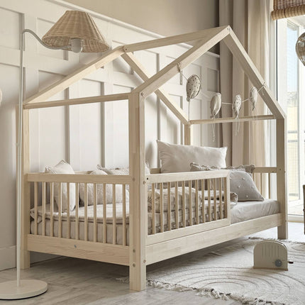 Woonhero bedhuis - Gotenberg - Naturel - Eenpersoonsbed 90x190 cm - Kinderbed