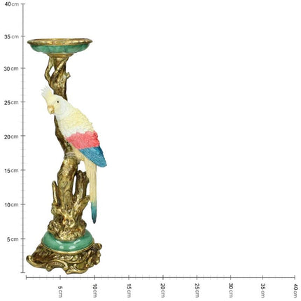 Kandelaar - Kaketoe Multicolor ↑ 35 cm