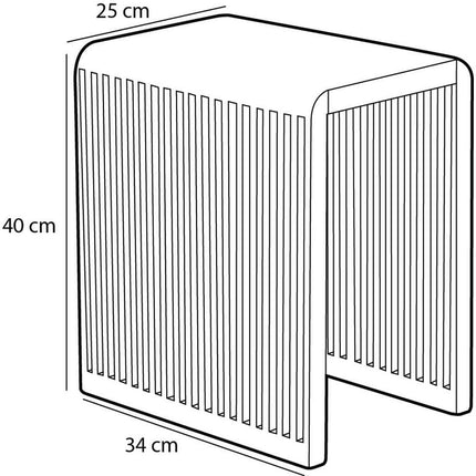 Yonker Bijzettafel - Set van 3 - L44 x B34 x H50 cm - Gerecycled Hout - Bruin