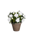 Azalea Kunstplant in Bloempot Stan - H31 x Ø26 cm - Wit