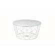 Salontafel met metalen mand Ø 80 cm