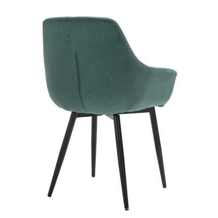 Set van 2 Corduroy Fauteuils Groen