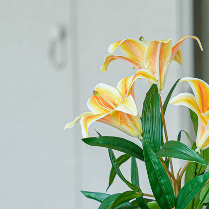Lelie geel/oranje 3 stuks - Bundelproduct - Kunstplanten