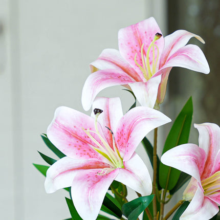 Lelie roze 3 stuks - Bundelproduct - Kunstplanten