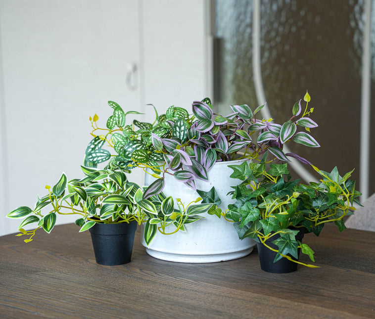 Hangplanten mix - 4 stuks - Kunstplanten - Bundelset