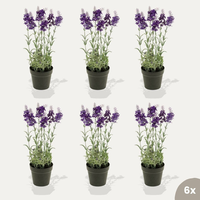Lavendel - 6 stuks - Kunstplanten - Bundelset