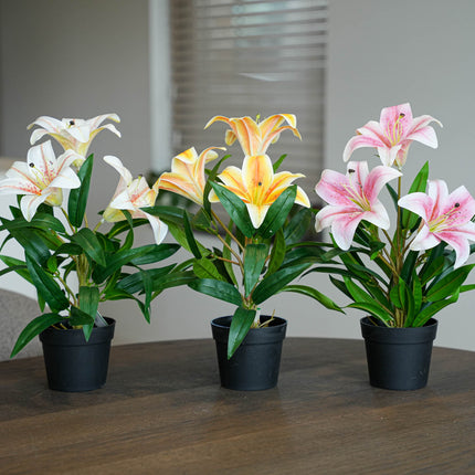 Lelie mix - 3 stuks - Bundelproduct - Kunstplanten