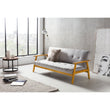 Slaapbank 190x85x81 cm lichtgrijs geweven stof