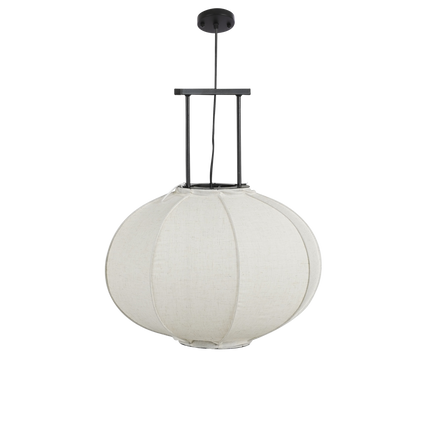 Pego Hanglamp - H55 x Ø50 cm - Linnen - Off White