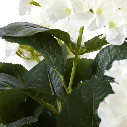 Hortensia Kunstplant in Bloempot Stan - H45 x Ø45 cm - Wit