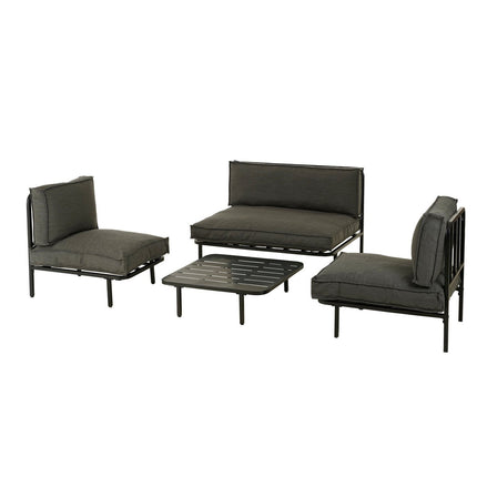 Celo Loungetafel - L80 x B80 x H23 cm - Metaal - Zwart