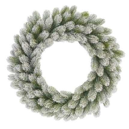 Nigata Kerstkrans - Ø60 cm - Groen Frosted