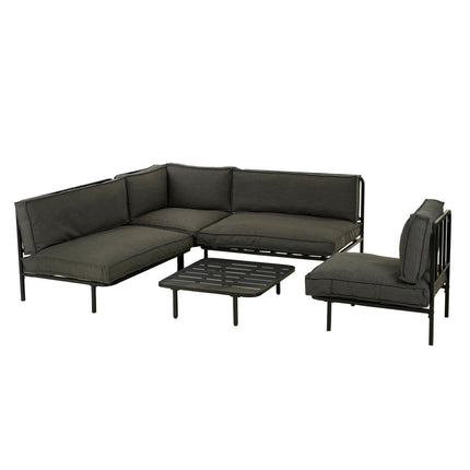 Celo Loungebank - L122 x B83 x H78 cm - Metaal - Zwart