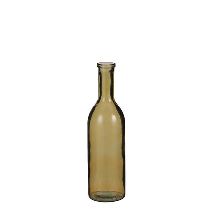 Rioja Fles Vaas - H50 x Ø15 cm - Gerecycled Glas - Oker