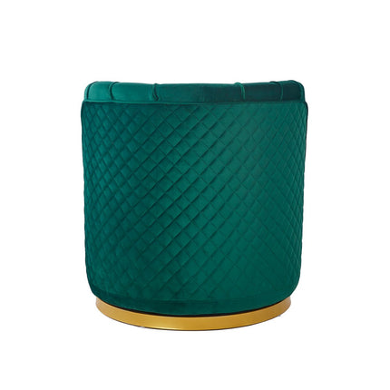 Fluwelen draaifauteuil groen