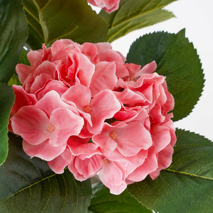 Hortensia Kunstplant in Bloempot Stan - H40 x Ø35 cm - Roze