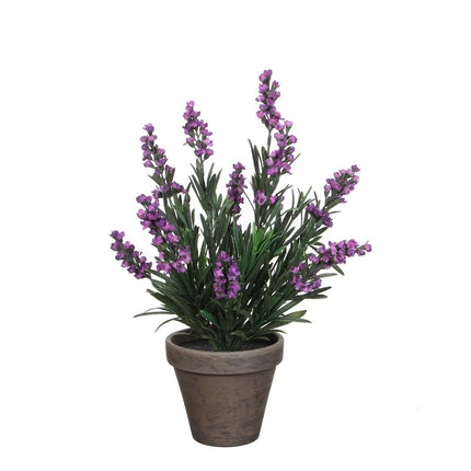 Lavendel Kunstplant in Bloempot Stan - H33 x Ø20 cm - Paars