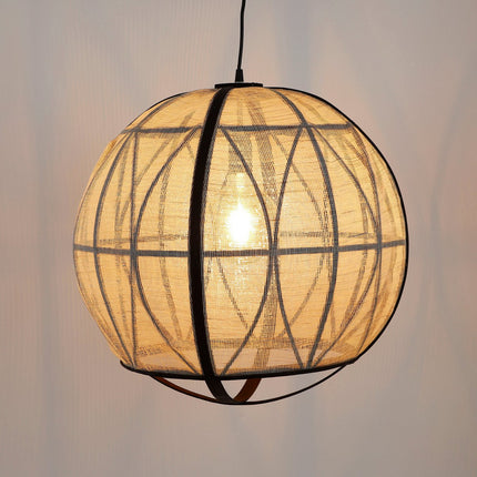 Pella Hanglamp - H50 x Ø51 cm - Linnen - Off White