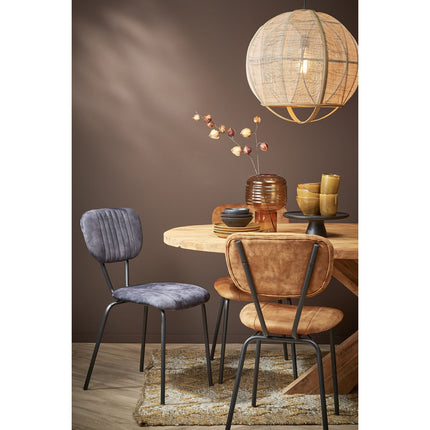 Pella Hanglamp - H50 x Ø51 cm - Linnen - Beige