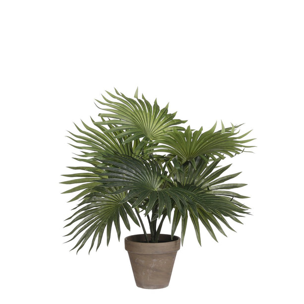 Palm Kunstplant in Bloempot Stan - H40 x Ø35 cm - Groen