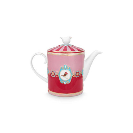 Theepot Love Birds Medallion Rood-Roze 1.3ltr