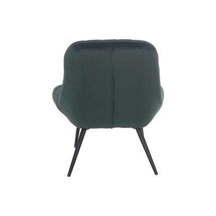 Fauteuil XXL fluweel groen metaal zwart