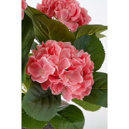 Hortensia Kunstplant in Bloempot Stan - H40 x Ø35 cm - Roze