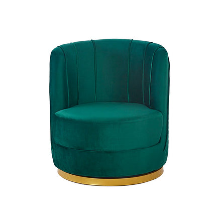 Fluwelen draaifauteuil groen