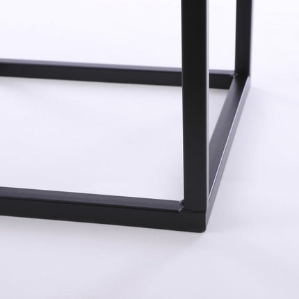 Goa Bijzettafel - Set van 2 - L35 x B35 x H55 cm - Metaal - Zwart