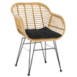 Set van 2 fauteuils in rotan look, naturel