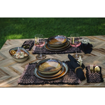 The Oh My Gee Placemat - Zwart Koper - Set van 4