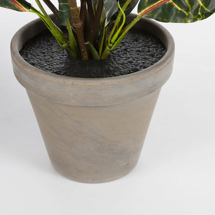 Croton Kunstplant in Bloempot Stan - H73 x Ø40 cm - Bont