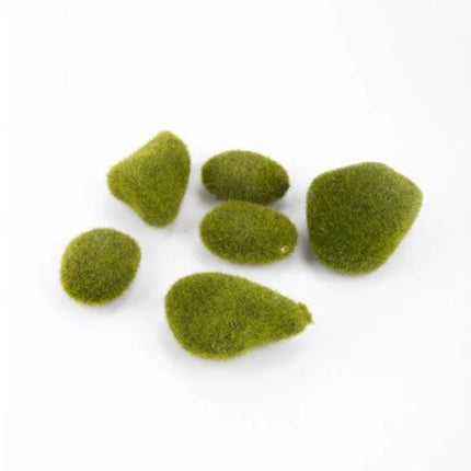 Kunstmos Mosstenen - Groen - 6 stuks - Voor binnen en buiten