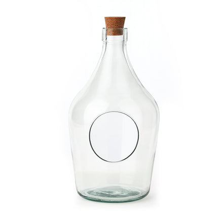 Terrariumfles met kurk – Open terrarium Ø 16 cm ↑ 30 cm