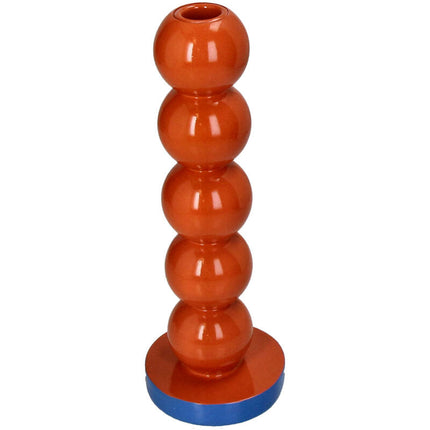 Kaarshouder Smiley Polyresin Oranje - 9x9x26.5cm