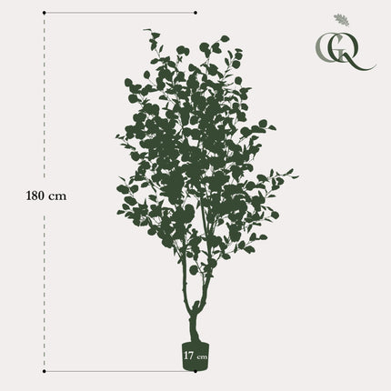 Kunstplant - Eucalyptus - Blauwe Gomboom  - 180 cm