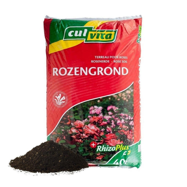 Culvita - Rozengrond 40 liter - potgrond geschikt voor rozen - inclusief RhizoPlus wortelverbeteraar