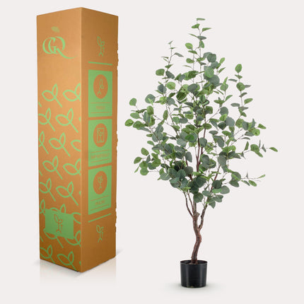 Kunstplant - Eucalyptus - Blauwe Gomboom - 140cm - 120 cm