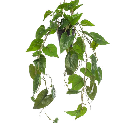 Kunstplant - Philodendron scandens - Klimmende Boomliefhebber - 80 cm